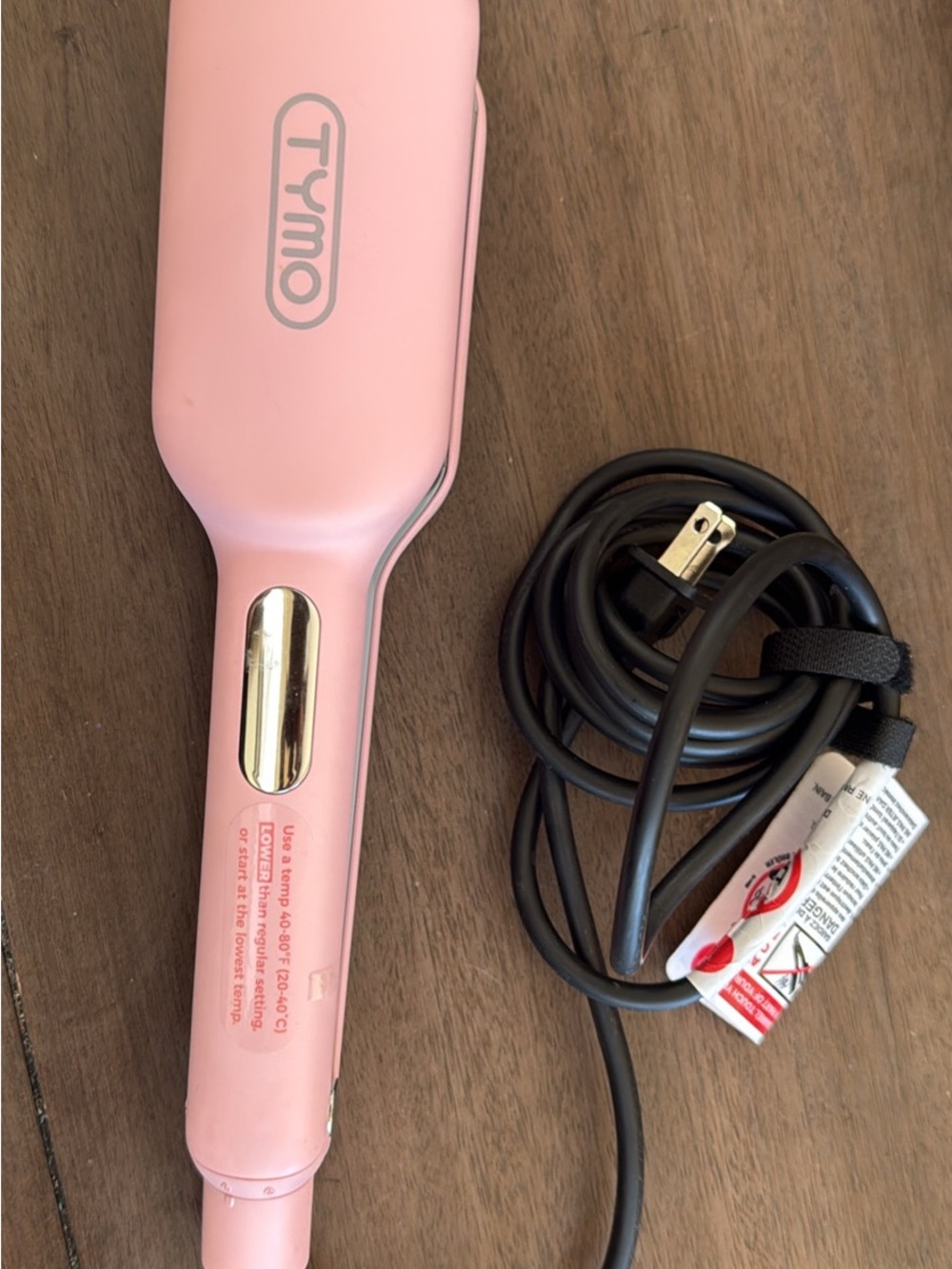 Tymo Rovy Wave Pink Curling Iron NIB